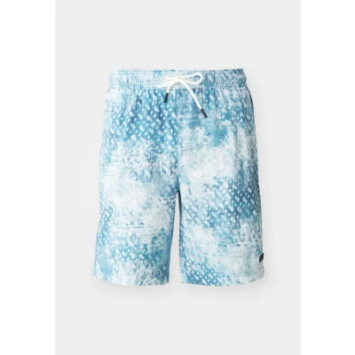 Image of BOSS Monogram Painted Swimming shorts, Men&#039;s, Size: Small, Turquoise/aqua