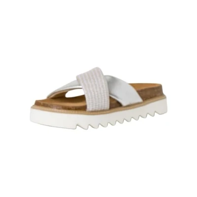 Image of Tamaris Tbar sandals, Women&#039;s, Size: 36, Silver comb shoes