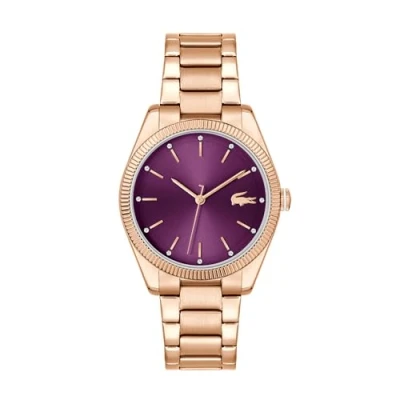 Image of Lacoste Capucine Watch Rose goldcoloured/purple, Women&#039;s, Size: One Size, gold coloured/purple