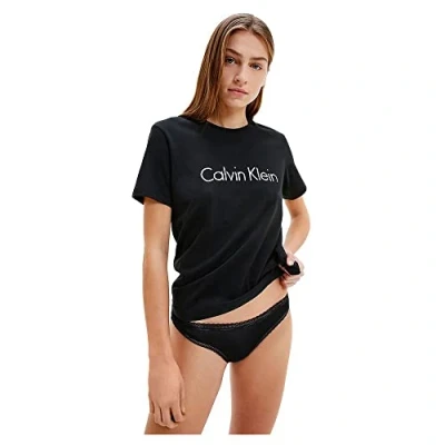 Image of Calvin Klein Underwear Thong Thong, Women&#039;s, Size: Large, Black