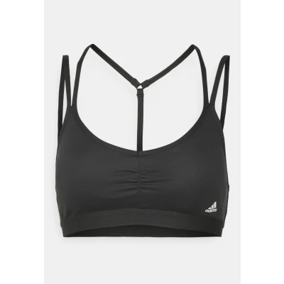 Image of adidas Performance YO ESS LS Light support sports bra, Women&#039;s, Size: XXSxA C, Black