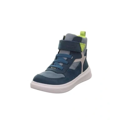 Image of Superfit Cosmo Hightop trainers for kids, Size: 2.5/3, Blau/hellgrün Nubuck/textile