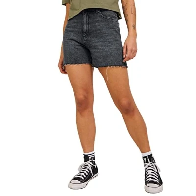 Image of JJXX Jxaura RH HW RA SN Denim shorts, Women&#039;s, Size: Large, Dark grey