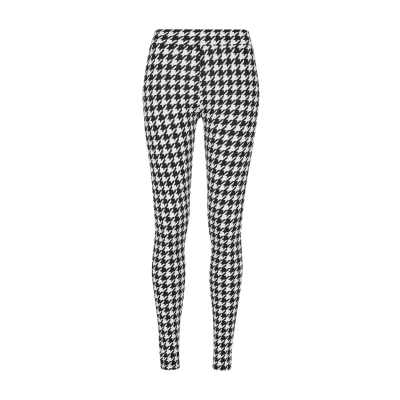 Image of Urban Classics SOFT AOP Leggings Trousers, Women&#039;s, Size: 3XL, Blackhoundstooth
