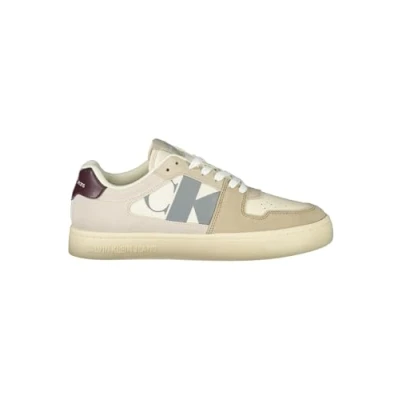 Image of Calvin Klein Men&#039;s Classic Cupsole NBS Heritage Ym0ym01093 Sneakers, Gold Creamy White Travertine, 8 UK