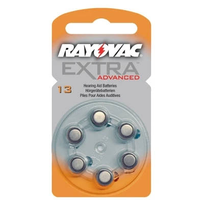 Image of 60 Rayovac 13 Extra Advanced Hearing Aid Batteries/Hearing Batteries / 13AE, A13, DA13, P13, PR13H
