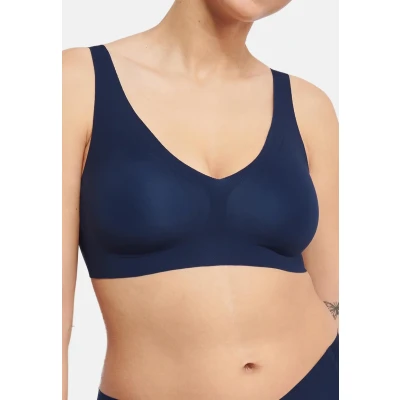 Image of Sloggi FEEL 2.0 Bralette Bustier, Women&#039;s, Size: Small, Navy blue
