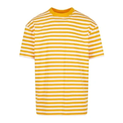Image of Urban Classics Men&#039;s Regular Stripe Tee T Shirt, White/Magicmango, 5XL