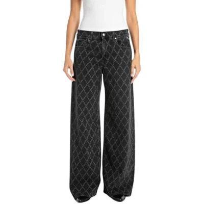 Image of Replay Women&#039;s Baggy Jeans, 098 Black, 30W / 32L