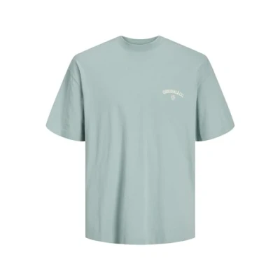 Image of Jack &amp; Jones Jorsantorini BACK SS CREW NECK Print Tshirt, Men&#039;s, Size: XS, Gray mist
