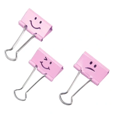 Image of Rapesco 1349 19 mm Fun Foldback Clips, Candy Pink, Pack of 20