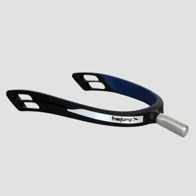 Image of Freejump Spur&#039;One Extra Long Spur Black/Blue Horse Spurs Riding Equestrian