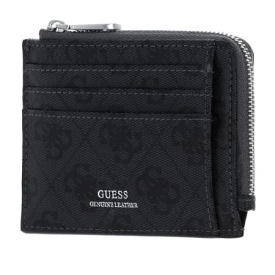 Image of Guess Vezzola 4G Logoprint SMVELEEA75 Credit Card Holder Black, Black