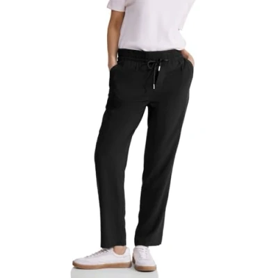 Image of Street One Women&#039;s A377201 Viscose Trousers, Black, 40W x 28L