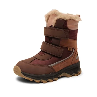 Image of Bisgaard Eddie TEX Winter boots for kids, Size: 2, Braun bordeaux Leather and textile