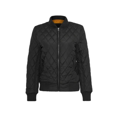 Image of Urban Classics Women&#039;s Ladies Diamond Quilt Nylon Jacket, Black (Black 7), S
