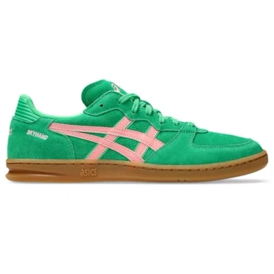Image of Asics Sportstyle Skyhand OG Unisex Trainers, Size: 10, Cilantro/grapefruit Buckskin / suede