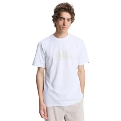 Image of Quiksilver COMP LOGO Unisex Print Tshirt, Size: Medium, White