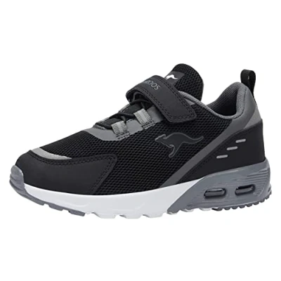 Image of Kangaroos Kxarg Unisex Trainers for kids, Size: 10K, Black Imitation leather/ textile