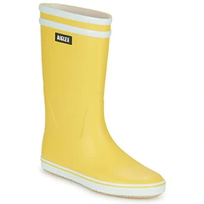 Image of Aigle Women&#039;s Malouine 2 Rain Boot, Yellow White, 5.5 UK