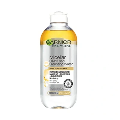 Image of Garnier Micellar Water Oil Infused Facial Cleanser 400ml Duo Pack