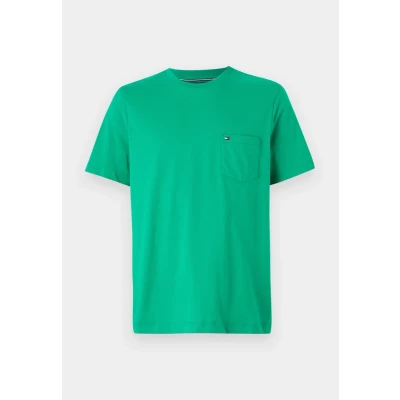 Image of Tommy Hilfiger Essential Solid Pocket TEE Basic Tshirt, Men&#039;s, Size: XXL, Olympic green