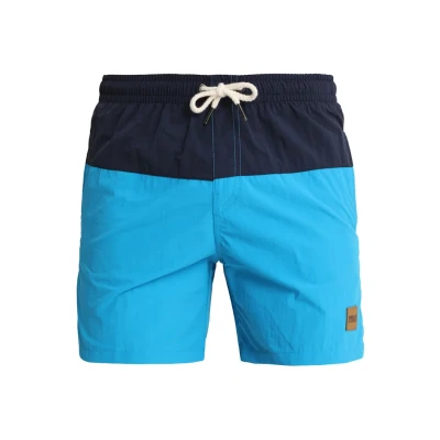 Image of Urban Classics Block Swimming shorts, Men&#039;s, Size: 3XL, Navy/turquoise