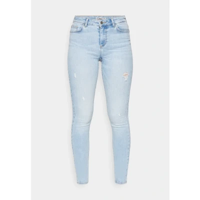 Image of ONLY Onlblush MID Skinny Jeans Fit, Women&#039;s, Size: XXSx32, Light blue denim