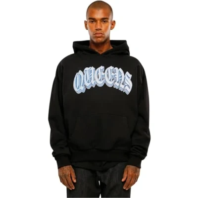 Image of Upscale by Mister Tee Queens Ultra Heavy Oversize Hoodie, Men&#039;s, Size: Large, Black