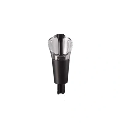 Image of Vacu Vin Wine Pourer and Stopper 2 in 1 Black Pieces
