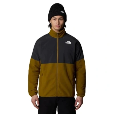 Image of The North Face Glacier Heavyweight FULL ZIP Fleece jacket, Men&#039;s, Size: XS, Moss green/asphalt grey