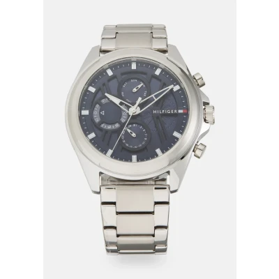 Image of Tommy Hilfiger JAX Watch silvercoloured/blue, Men&#039;s, Size: One Size, Silver coloured/blue