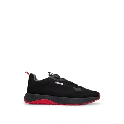 Image of HUGO KANE Trainers, Men&#039;s, Size: 4, Black six Synthetics