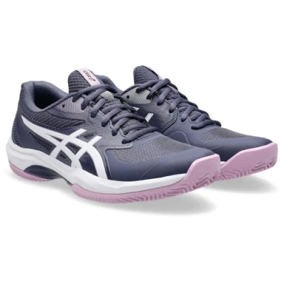 Image of Asics GAME Clay court tennis shoes, Women&#039;s, Size: 7, Indigo fog/white Textile/synthetics