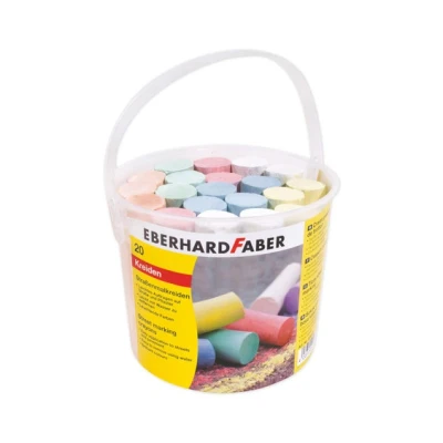 Image of Eberhard Faber 526512 Street Chalk 20 Bucket 6 Bright Colours Painting