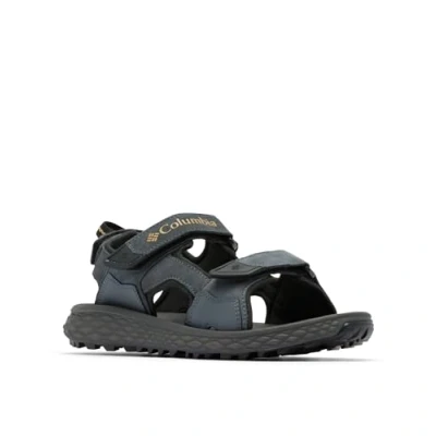 Image of Columbia Konos Hiker 3 Strap Walking sandals, Men&#039;s, Size: 9, Graphite/black Leather/synthetics