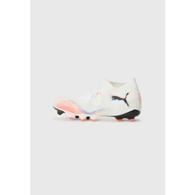 Image of Puma Women&#039;s Future 8 Match Fg/Ag WN&#039;s Soccer Shoe, White Black Glowing Red, 8.5 UK