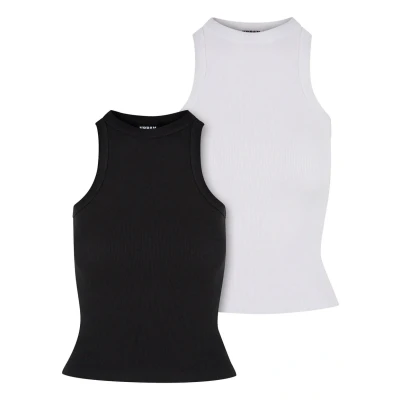 Image of Urban Classics Racer BACK 2PACK Top, Women&#039;s, Size: XS, Black white