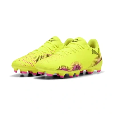 Image of Puma Women&#039;s Future 8 Play Fg/Ag WN&#039;s Soccer Shoe, Yellow Alert Black Sun Struck, UK