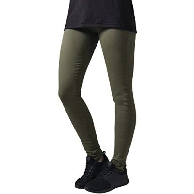 Image of Urban Classics Ladies Skinny Pants Trousers, Women&#039;s, Size: 27, Olive