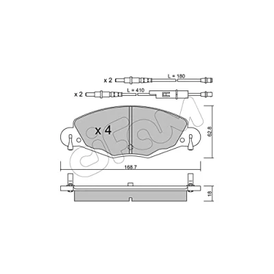 Image of brake Pad Set, disc CIFAM 822 332 0