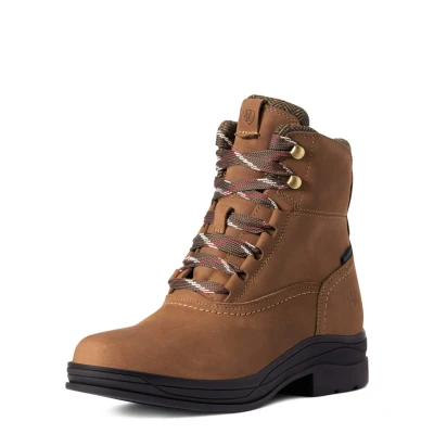 Image of Ariat womens Harper Waterproof Boot, Dark Earth, 4 UK