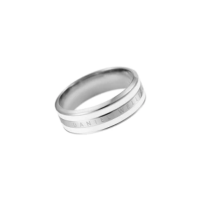 Image of Daniel Wellington Classic Satin White Ring, Size: P, Silver