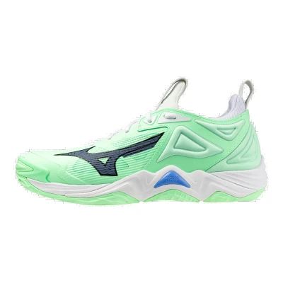 Image of Mizuno WAVE MOMENTUM 3 Korfball Shoes Neo Mint/Black/Frontier Blue Women/Men Size 6,5