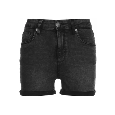 Image of Urban Classics Ladies 5 Pocket Shorts Denim shorts, Women&#039;s, Size: 28, Black stone washed