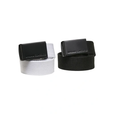 Image of Urban Classics 2 PACK Belt for kids, Size: One Size, Black white