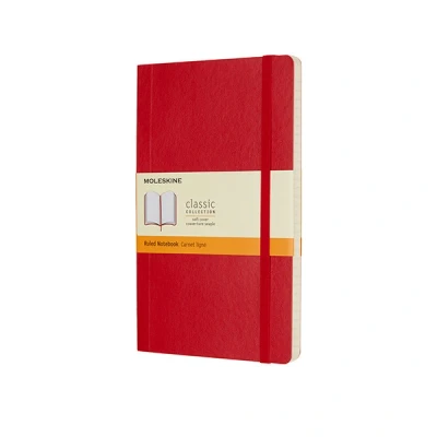 Image of Moleskine Notebook Large Ruled Scarlet Red Soft Cover