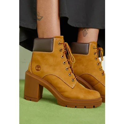 Image of Timberland Allington High heeled ankle boots wheat, Women&#039;s, Size: 3.5, Wheat Leather/synthetics