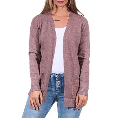 Image of ONLY OPEN NOOS Cardigan, Women&#039;s, Size: XL, Rose brown melange