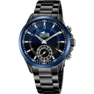 Image of Lotus Watch, Men&#039;s, Size: One Size, Black blue